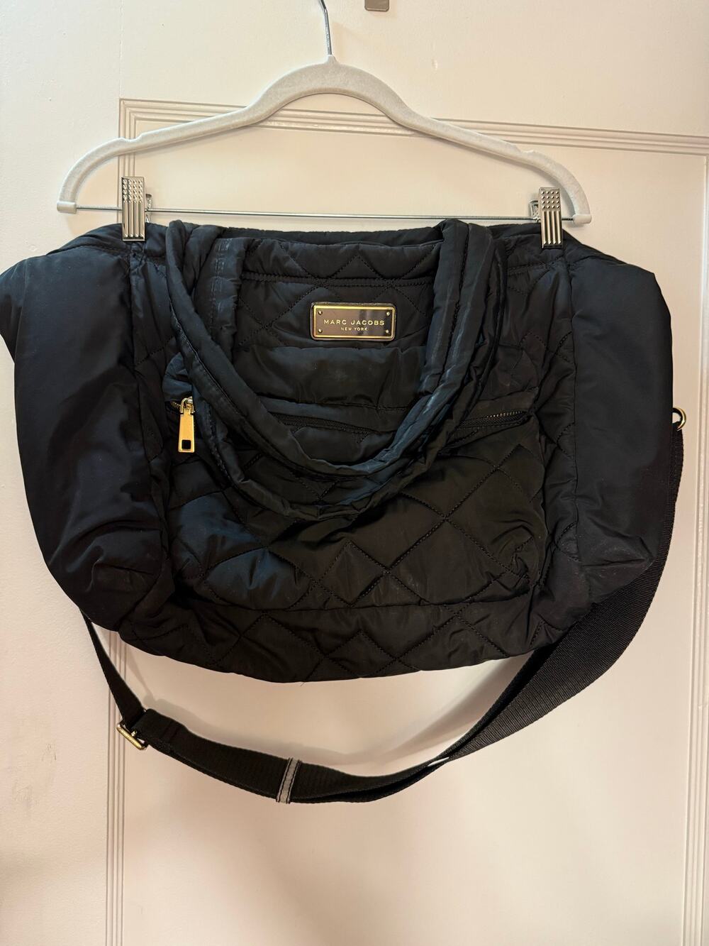 Marc Jacobs quilted nylon tote bag/diaper bag